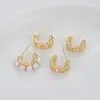 Brincos de Pérola com Borda de Renda Preserva-Cor Preenchidos com Ouro 14K Acessórios de Joia para Brincos de Pérola Adesivos Artesanais DIY
