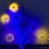 Fabricante de iluminação LED Luminoso Círculo Padrão Lanterna Sonho Luz Festival Decoração de Flores Poste de Luz de Estrada Estilo de Luz