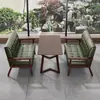 Bar Retro, Tienda de Té de Leche, Combinación de Mesa y Silla de Cafetería, Sofá de Madera Maciza, Cabina de Casa de Té, Taberna de Negociación Ocio