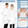 Jalecos brancos para médicos e enfermeiros homens e mulheres, uniformes de trabalho para laboratórios hospitalares e universitários, vestuário de trabalho de manga curta para o verão e manga longa para o inverno