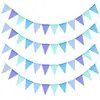 Banderas Temáticas de Invierno Transfronterizas, Guirnaldas para Fiesta de Cumpleaños, Banderines Decorativos Colgantes, Banderines Colgantes para Bodas, Banderines Triangulares de Arpillera para Temporada de Bodas