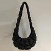 Corea del Sur Nuevo Bolso Nube Plisado Bolso de Axila Bolso Esponja Bolso de Hombro Tipo Dumpling Cruzado Ligero Casual para Mujer Combinable Moderno