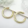 Pendientes de C-shape de Moda con Sentido de Diseño de Nicho para Mujer, Pendientes de Botón Versátiles y Modernos, Pendientes de Botón Geométricos, Joyería de Oreja Exquisita y Elegante para Mujer