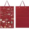 Bolsa colgante de fieltro para pinzas de pelo, pendientes y joyas; Bolsa de Almacenamiento para Colgar en la Pared para Pendientes, Collares y Accesorios