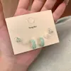 Pendientes de Grava Fresca Verde Traje Pendientes de Diseño Elegante de Nicho Pendientes Dulces Geométricos Exquisitos Para Todas las Ocasiones para Mujer