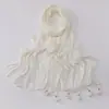 Transmissão ao Vivo Transfronteiriça de Lenço Longo de Seda de Ilha Costurado à Mão com Flor de Tubo de Vidro Espiral, Lenço de Gaze de Minoria Étnica, Lenço de Cabeça Malaio