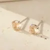 Bajo el Árbol Banyan S999 Plata Pura Amazonia Más Vendidos Pendientes de Zirconia Azul para Perforación de Oreja, Pendientes Unisex de Alta Gama al por Mayor