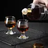 Copo de Brandy, Copo de Licor de Haste Curta, Vidro de Cristal, Taça Pequena para Vinho Tinto, Copo Alto Espesso Criativo para Uso em Restaurante e em Casa