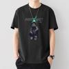 Camiseta de verano de manga corta estampada para hombres y adolescentes, moderna, combinable, holgada, con cuello redondo, transpirable, informal, deportiva.