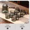 Juego de Té de Cristal, Lujo Ligero para Uso Doméstico, Tetera de Gama Alta para Sala de Estar, Juego Completo para Uso en Oficina, Mesa y Bandeja de Té Kung Fu