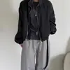En stock: Nuevo abrigo corto de gabardina de estilo coreano para otoño de 2026, de nicho, cuello alto, holgado, color liso, versátil, de alta gama, para mujer