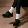 Zapatos de algodón Birken para mujer, estilo de influencer, punta redonda, horma ancha, tipo de zapato, con felpa, cálidos, cierre mágico, para personas perezosas, zapatos de otoño e invierno
