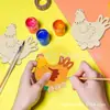 Talla de Madera Sin Colorear Forma de Gallina Poniendo Huevo Virutas de Madera Manualidades DIY con Virutas de Madera Pintadas y Coloreadas para
