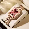 Binbang Reloj Cuadrado Pequeño para Mujer Resistente al Agua Moda Casual Reloj de Cuarzo Transmisión en Vivo Comercio Exterior Popular Reloj de Pulsera Venta al por Mayor