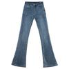 Jeans de Micro-La Engrosados con Forro de Lana para Mujer Moda Otoño e Invierno Combinan con Todo Nuevo Estilo Americano Cintura Alta Adelgazantes Pantalones de Campana en Forma de Herradura