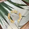 Belleza Dorada Amarillo Natural Cristal de Torre Cristal Blanco Diseño de Nicho Simple Pulsera de Gama Alta Moda Casual Versátil