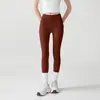 Calça de Yoga Feminina Cintura Alta Levanta Bumbum Cintura de Gel Pêssego Tamanho Grande Justa Calça Fitness Calça Esportiva de Micropressão Leggings para Corrida
