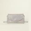 2023 nuevo bolso de mano de PU con diamantes de imitación y destellos, estilo sobre mini para cena, con cadena, clutch de fiesta, bolso de noche