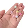 Contas Transparentes Coloridas Estrela de Cinco Pontas Acrílico Contas Soltas Acessórios DIY Pulseira Joias com Contas Material Pingente Atacado