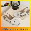 Sandalias de tacón bajo Baotou para mujer, moda de verano, versátiles, elegantes, planas tejidas estilo romano, sandalias de nicho y elegantes
