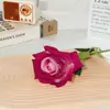 Rosa Redonda Espinhosa de Cabeça Única, Rosa Coroa, Material de Rosa Enrolada para Decoração de Casamento, Flor Artificial para Paisagismo de Loja