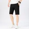 Novos Shorts Casuais Masculinos de Verão 2026, Shorts de Trabalho para Praia, Calças Casuais de Cinco Pontos em Algodão Lavado de Cor Sólida