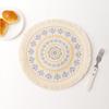Porta-copos Mandala Tecido Escandinavo Borla Tapete Isolante Anti-Escaldante Doméstico Descanso de Panela Jogo Americano Tapete Decorativo Boêmio