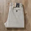 Pantalones Casuales Rectos para Hombre de Algodón y Lino Mezclado, Grises Oscuros, Delgados, con Cordón y Cordones, Verano 2025, Europeos de Alta Gama