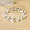 Pulseira de contas imitation cristal branco natural formato antigo para mulheres, contas de cristal transparente em formato de roda, Ágata Vermelha do Sul, Pulseira de cristal facetado de Jade Hetian
