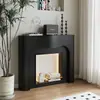 Lareira Francesa Fogo Decorativo Gabinete Parede de Fundo Sala de Estar Entrada Chama Lareira Eletrônica Moderna Simples Gabinete de Entrada