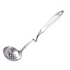 Cuchara para olla caliente de pared, cuchara de acero inoxidable para gachas, cuchara para sopa integrada espesa para hotel, colador, cuchara comercial grande para olla caliente de restaurante 304