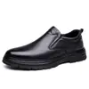 Al por mayor Zapatos de Cuero para Hombre de Cuero Vacuno de Primera Capa, Zapatos de Cuero Genuino Transpirables, Zapatos de Cuero Slip-On para Negocios Casuales, Zapatos de Cuero con Suela Gruesa y Puntera Ancha