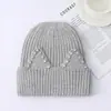Nuevo Elegante Gorro de Punto Cálido para Mujer de Circunferencia de Cabeza Grande para Otoño e Invierno, con Pedrería, Gorro Moderno para Ponerse