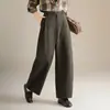 Pantalones de mujer de pierna ancha, cropped, de talle alto, con drapeado, adelgazantes, sueltos, que realzan la altura, rectos, casuales tipo globo, colección otoño 2026