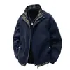 Chaqueta casual de retazos a cuadros con bloques de color transfronteriza para hombre, estilo montaña para primavera/otoño 2026, ropa de trabajo para exteriores, camisa jacket de corte holgado