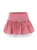 Marca Z Estilo Ins con Cordones Más Vendido Aliexpress Moño Encaje Top Minifalda Transfronterizo Cuello Rojo Estilo Europeo y Americano Za
