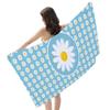 Toalla de playa de rizo estampado de doble cara para comercio exterior, microfibra transfronteriza para adultos, toalla de baño para natación, venta al por mayor, secado rápido, terciopelo de doble cara