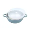 Tazón de Silicona con Doble Asa e Interior de Acero Inoxidable 304, Vajilla Infantil, Anticaídas, Antiescaldaduras, Ventosa, Tazón a Prueba de Polvo para Bebé, Tazón para Comida Complementaria