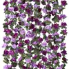 Enredaderas de Rosas Artificiales, Flores Falsas, Enredaderas Decorativas para Tubos de Aire Acondicionado de Sala de Estar, Decoración de Sistema de Calefacción, Enredaderas de Flores Artificiales de Seda de Plástico