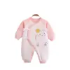 22 Modelos Nuevos de Mamelucos para Bebé, Ropa de Recién Nacido de Tres Capas Cálida con Cierre Frontal Protectora de Barriga, Monos para Bebé, Ropa Postparto para Primavera y Otoño