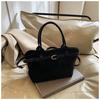 Bolso vintage esmerilado de gran capacidad para mujer, nuevo bolso de hombro, elegante maletín portátil para trabajo, otoño e invierno 2024