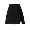 Falda Negra de Talle Alto con Abertura para Mujer Tallas Grandes, Falda de Verano Adelgazante que Cubre el Vientre con Diseño Único