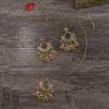 Conjunto de collar exagerado transfronterizo, pendientes personalizados, pendientes de campana de estilo étnico vintage, pendientes de gran venta europeos y americanos.