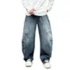 Nuevos pantalones vaqueros anchos casuales para hombre, de estilo otoñal, corte holgado, nicho, elegantes, transpirables, con caída, lavados, de pierna ancha versátil, con pierna curva