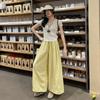Pantalones Bombachos Casuales Delgados para Mujer 2025 Verano Nuevo Estilo Sueltos y con Lazo en la Pierna Deportivos de Pierna Ancha Pantalones Largos a la Moda