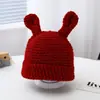 Chapéu Infantil Estilo Coreano Outono e Inverno Chapéu de Lã Quente Pelúcia Espessa Chapéu de Tricô com PomPom Grande Protetor de Orelha para Meninos e Meninas