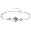Pulsera de Proyección de Confesión de Amor para Mujer Plata de Ley Simple Popular en Internet 100 Idiomas Te Amo Haz Vibrar Tu Voz con Joyería