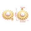 Colgante de sol retro europeo y americano, colgante de perla de acero inoxidable, colgante simple de oro de 18 quilates que conserva el color, colgante de joyería DIY