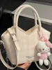 Bolso de Mano de Alto Aspecto Estilo Coreano de Moda, Bolso Cubo para Mujer, Nuevo Modelo 2026, Bolso de Hombro Cruzado Commuter de Cuadros Frescos