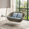 Cesta colgante para el hogar Silla de ratán Silla colgante para balcón interior Silla mecedora Silla cuna de celebridad de internet Hamaca para persona perezosa en el patio Silla mecedora exterior